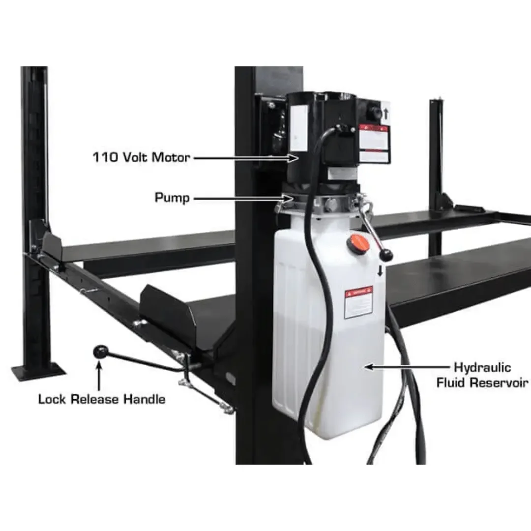 Atlas ALI Certified APEX 8 4-Post Lift + RJ35 Sliding Jacks Combo - Image 10