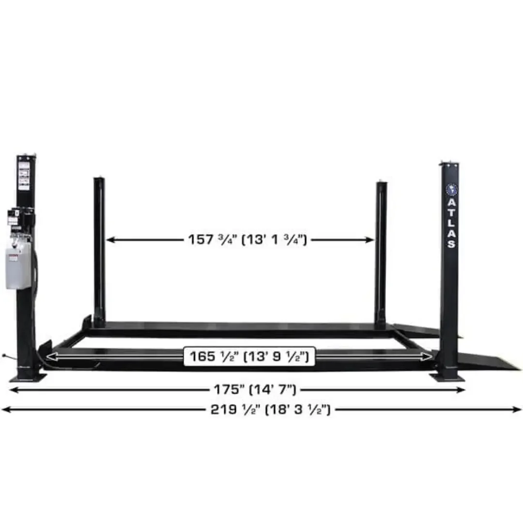 Atlas ALI Certified APEX 8 4-Post Lift + RJ35 Sliding Jacks Combo - Image 7