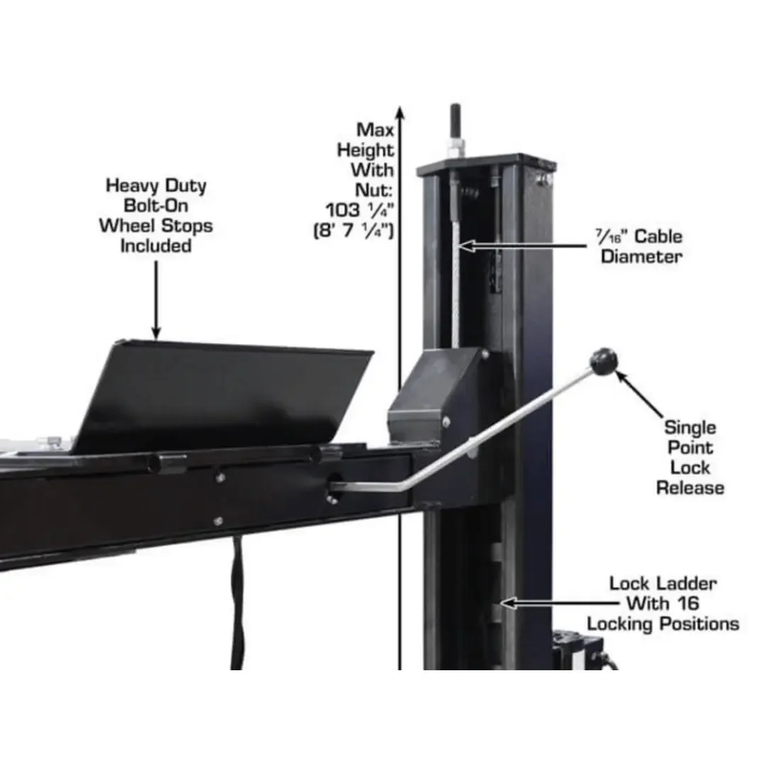 Atlas ALI Certified APEX9 4-Post Lift + RJ6 Rolling Bridge Jack Combo - Image 12