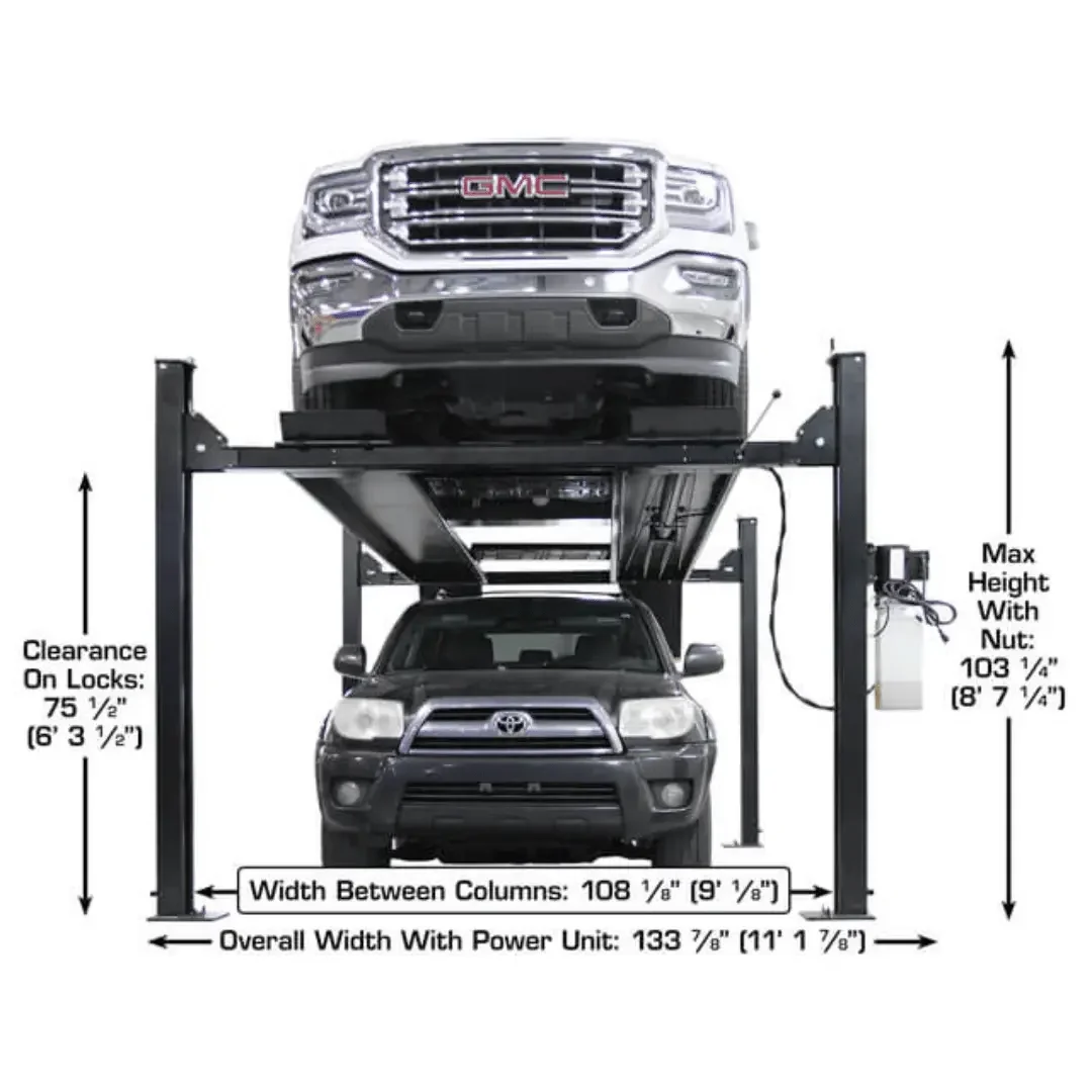 Atlas ALI Certified APEX9 4-Post Lift + RJ6 Rolling Bridge Jack Combo - Image 5