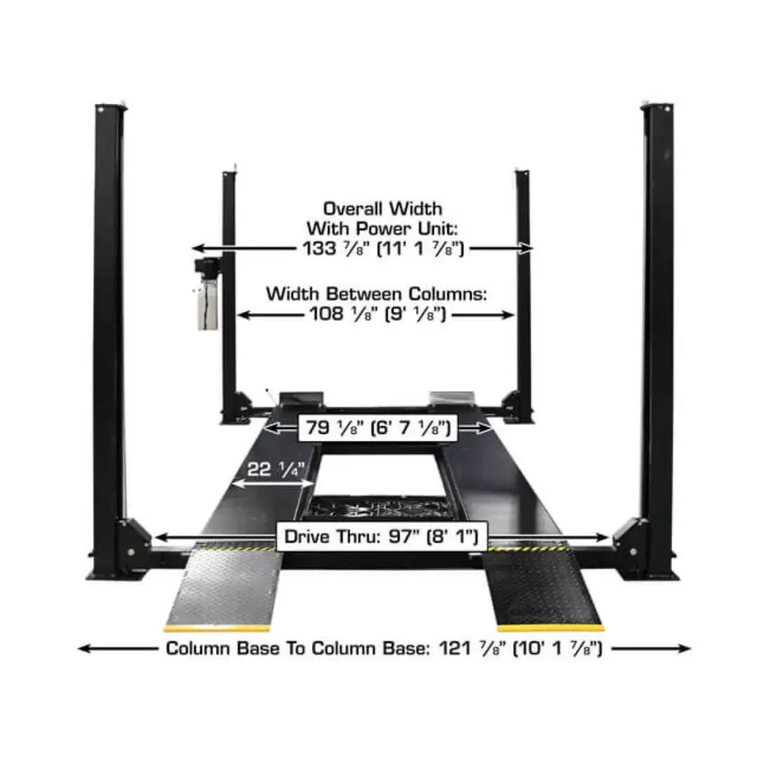 Atlas ALI Certified APEX9 4-Post Lift + RJ6 Rolling Bridge Jack Combo - Image 6