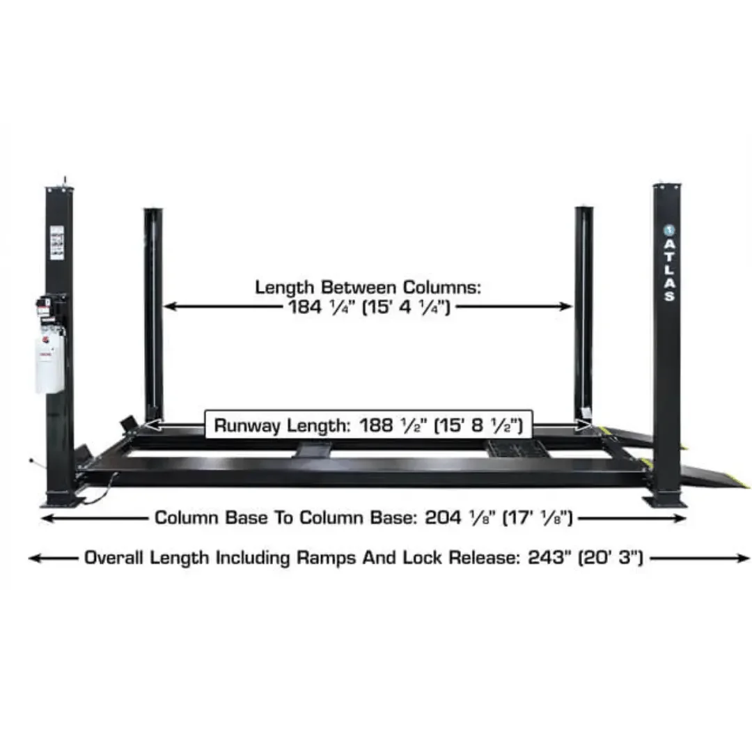 Atlas ALI Certified APEX9 4-Post Lift + RJ6 Rolling Bridge Jack Combo - Image 7
