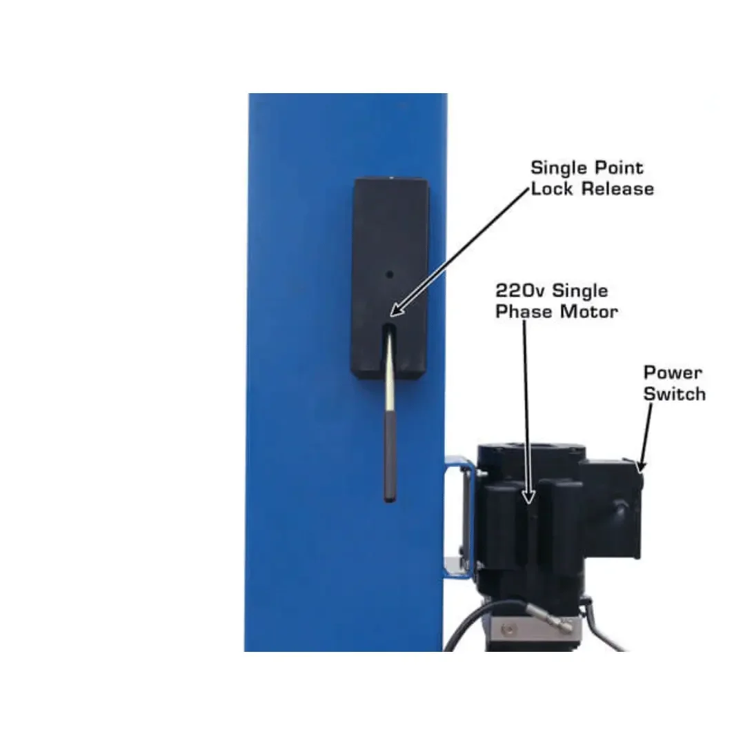Atlas BP8000 2 Post Car Lift + Lawn Mower Adapter Combo - Image 10