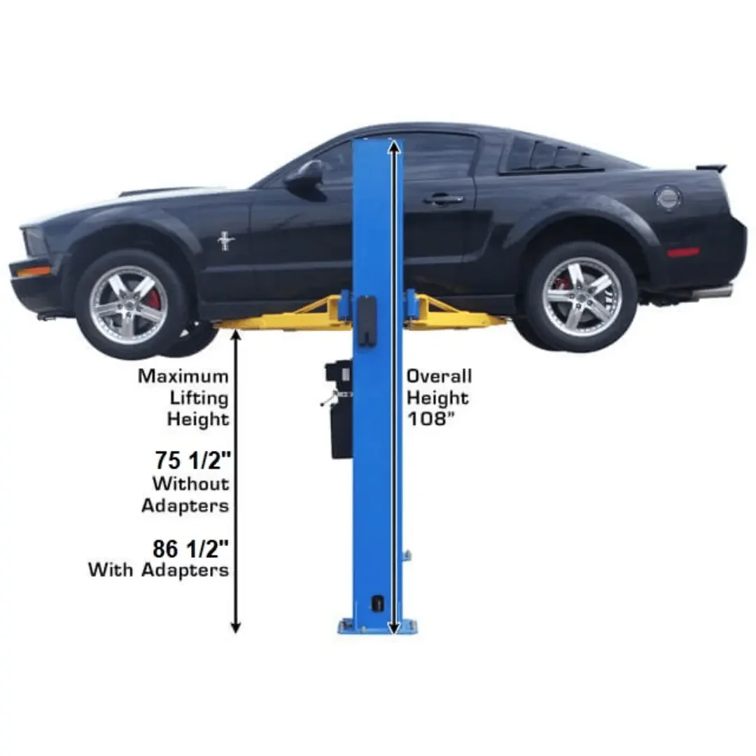 Atlas BP8000 2 Post Car Lift + Lawn Mower Adapter Combo - Image 6