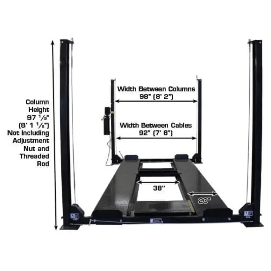 Atlas PRO8000EXT-L Extra Tall/Long Portable 8000lb 4 Lift - Image 8
