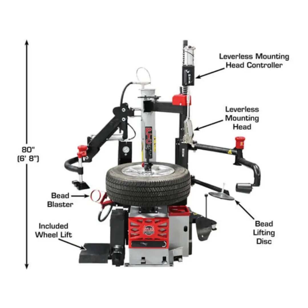 Atlas Platinum Tire Changer + PWB90XL Wheel Balancer Combo - Image 5