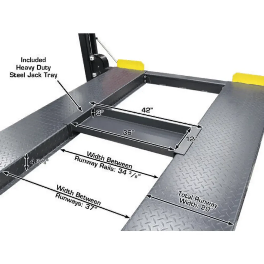 Atlas PREMIUM 408SL 4 Post Lift + RJ35 Sliding Jacks Combo - Image 12