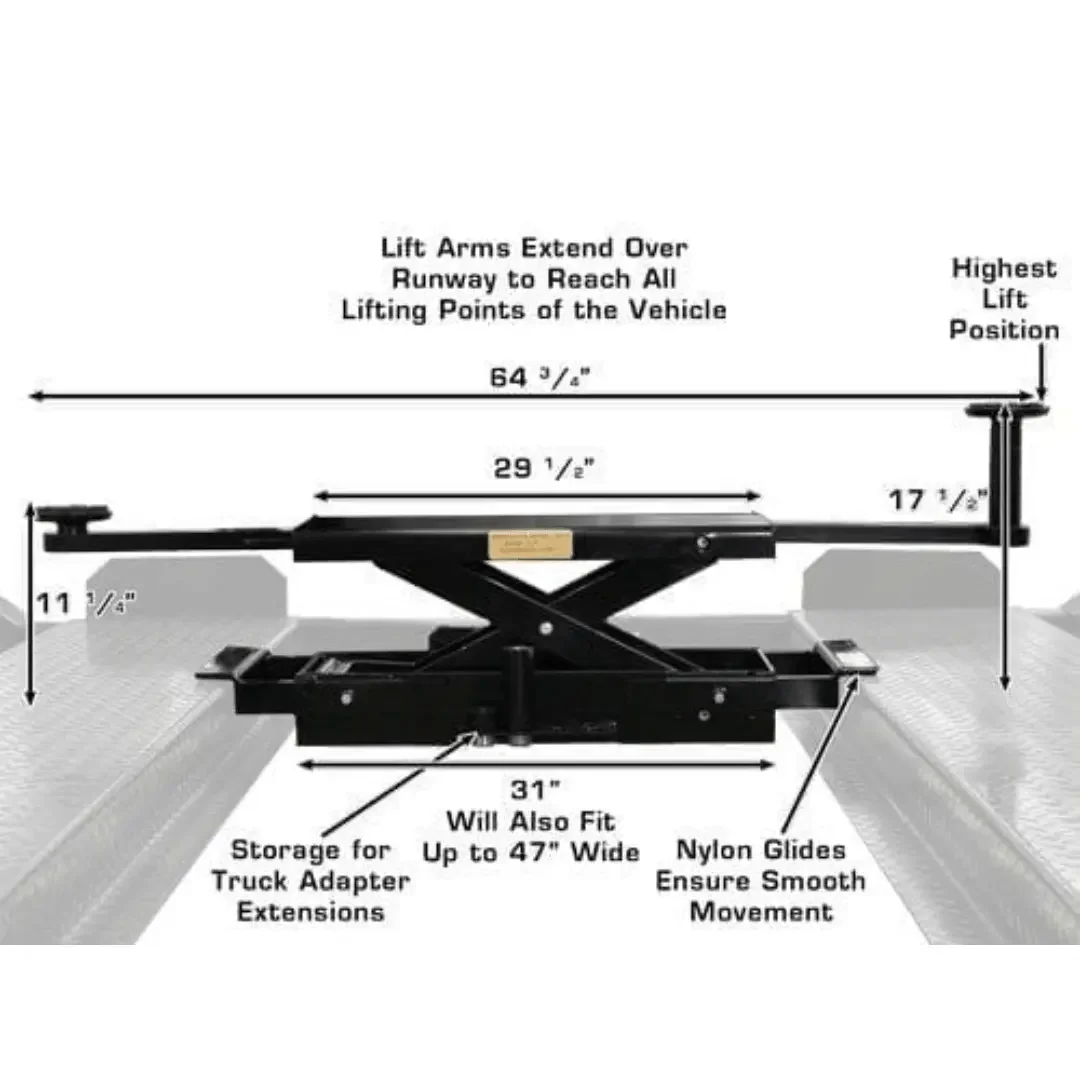 Atlas PREMIUM 408SL 4 Post Lift + RJ35 Sliding Jacks Combo - Image 27