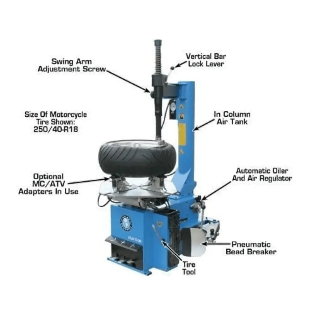 Atlas TC289 Extra Large Rim-Clamp Tire Changer w/Beadblaster - Image 4