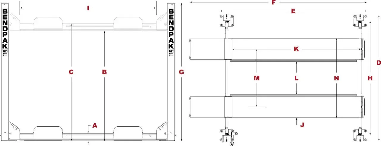 BendPak HD-7P 7,000 lb. 4 Post Lift - Image 5