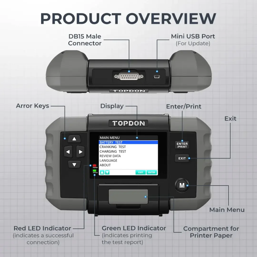 Topdon USA BT600 Battery Tester - Image 8
