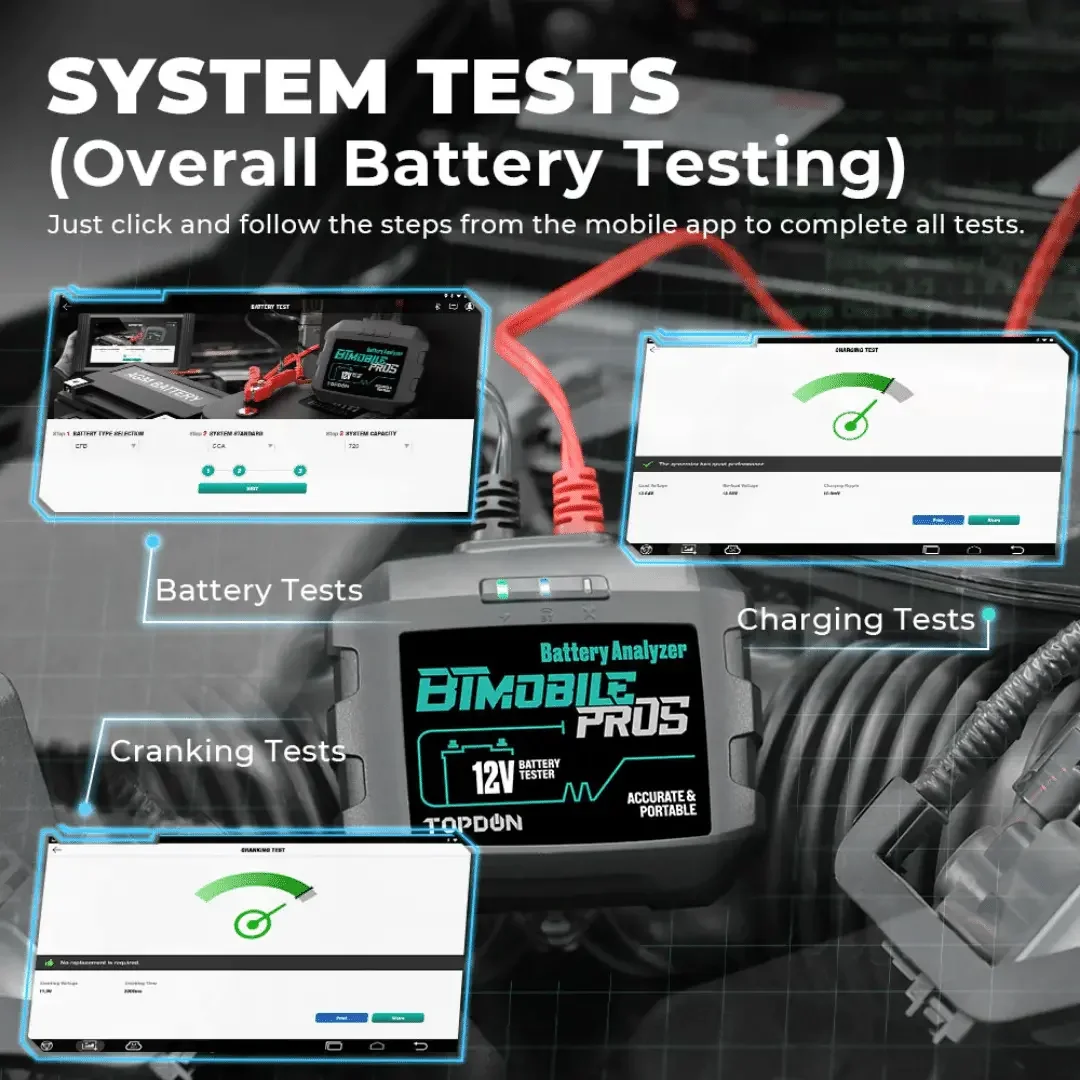 Topdon USA BTMobile ProS 12V Wireless Battery Analyzer - Image 11